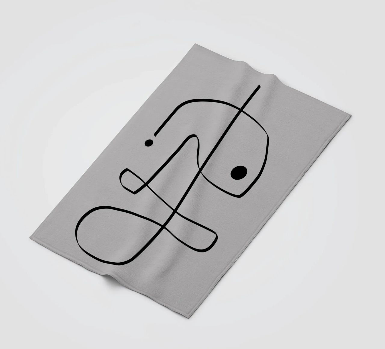 Figure with lines in taupe II coperta in pile da Imaginative