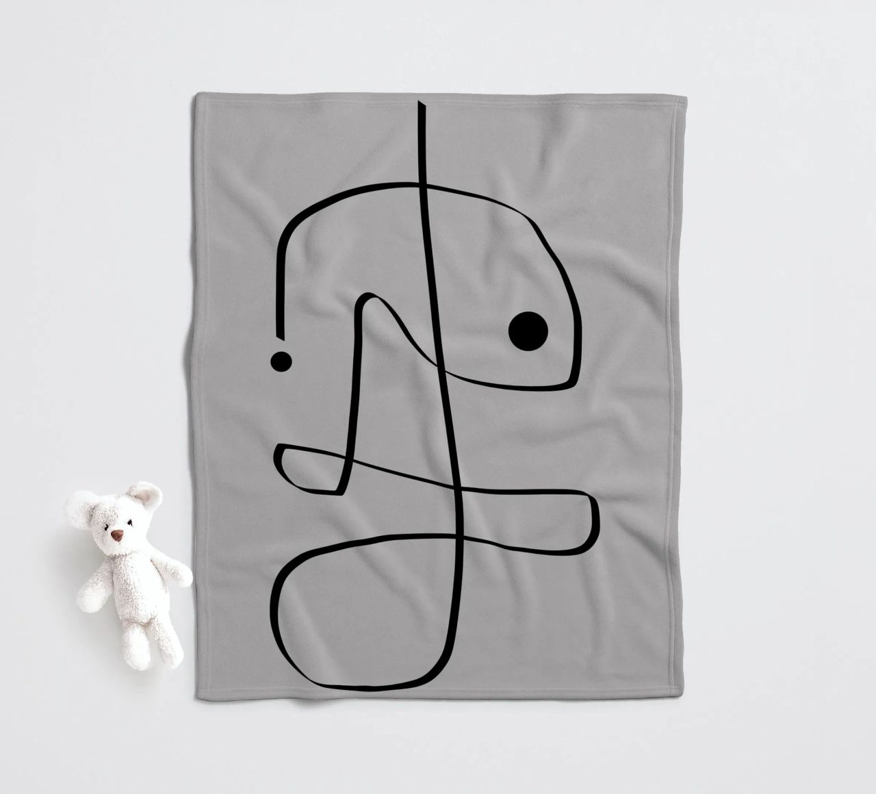 Figure with lines in taupe II coperta in pile da Imaginative