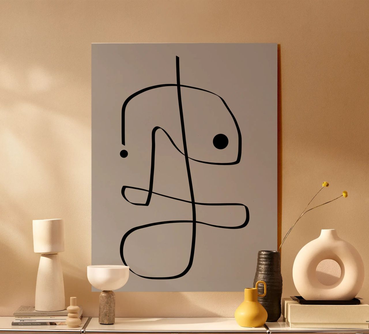 Figure with lines in taupe II plexiglass da Imaginative