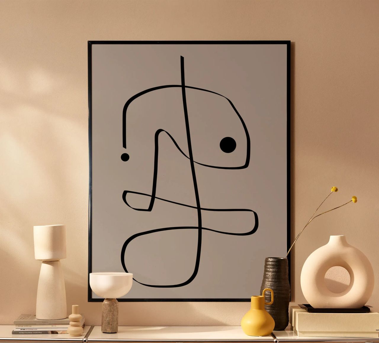 Figure with lines in taupe II carta hahnemühle da Imaginative