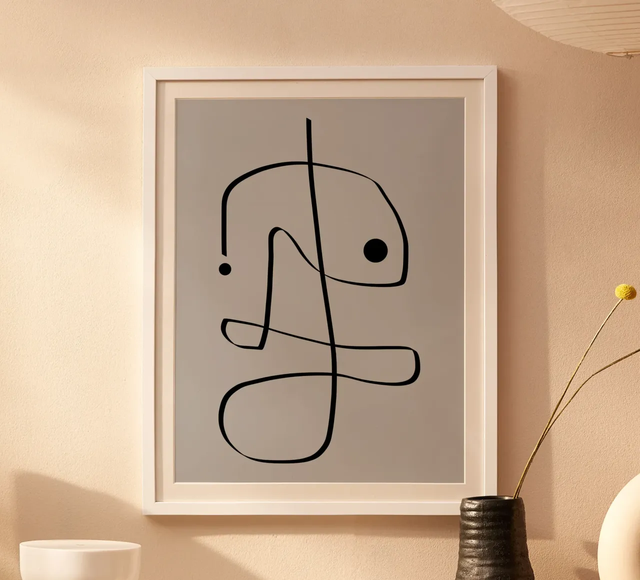 Figure with lines in taupe II poster da Imaginative