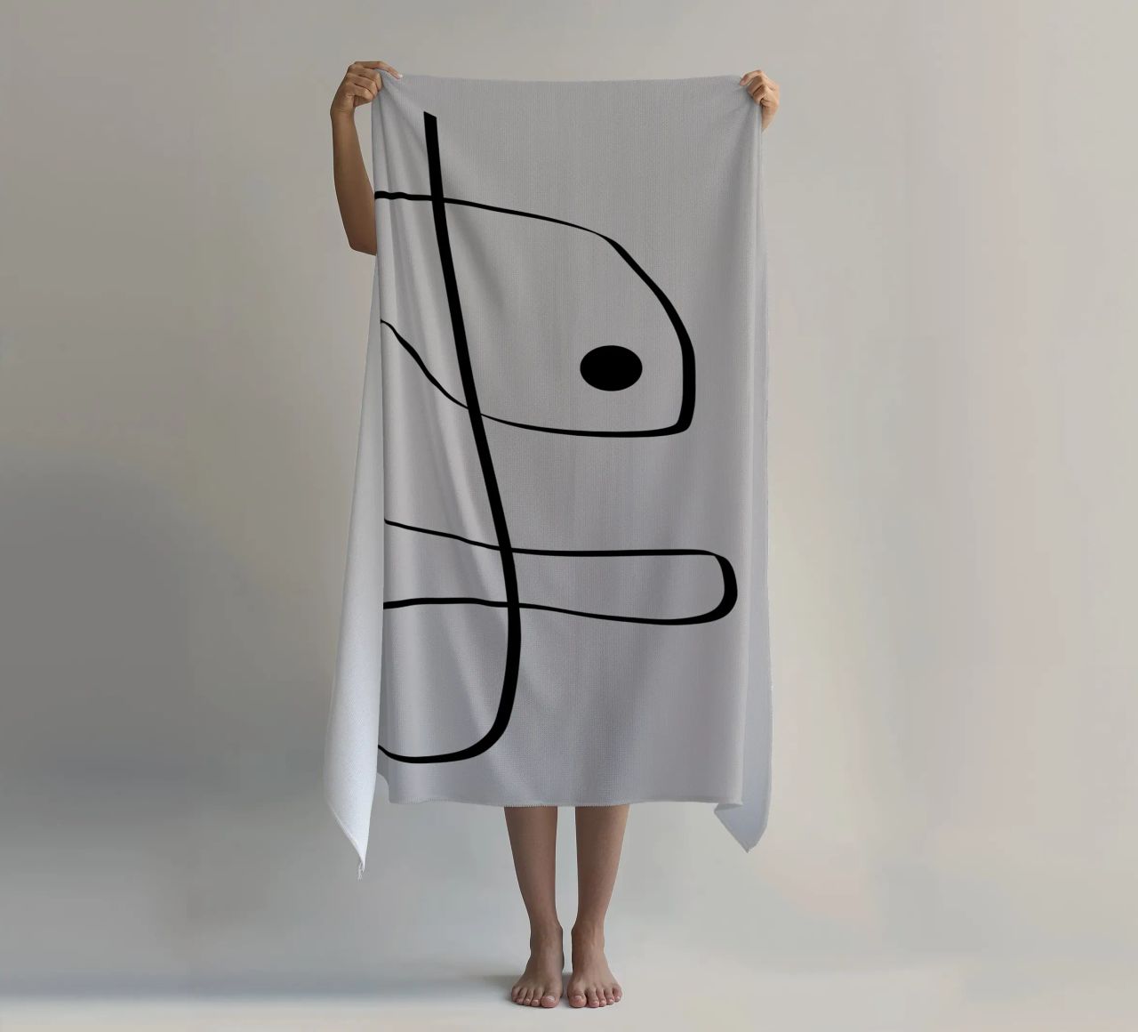 Figure with lines in taupe II telo mare da Imaginative