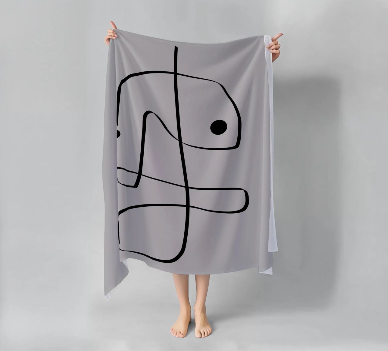 Figure with lines in taupe II telo mare da Imaginative