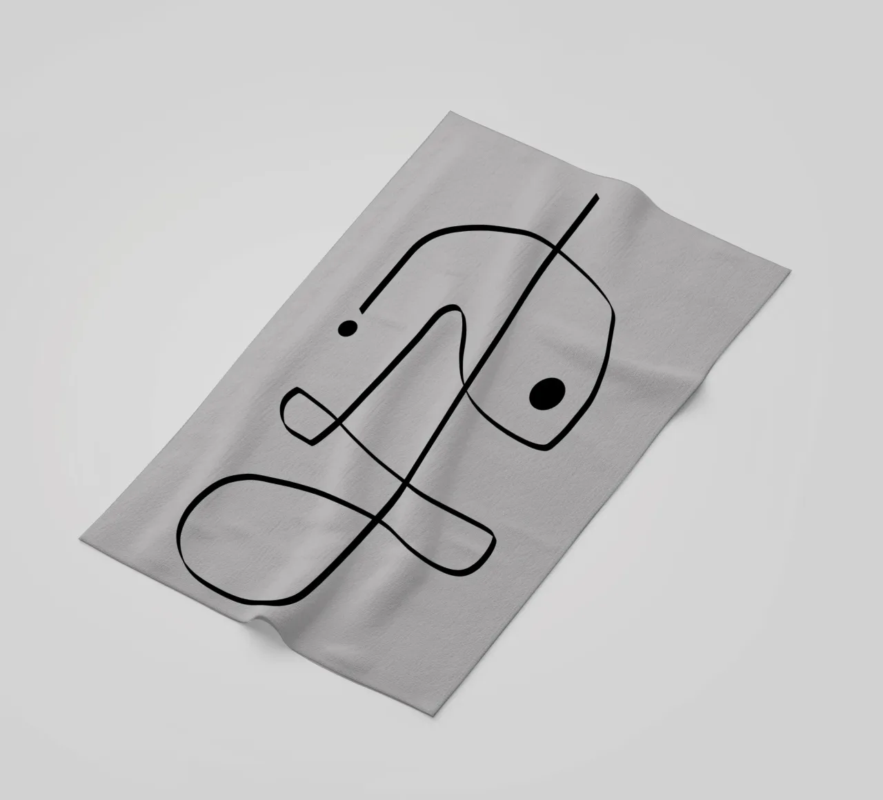 Figure with lines in taupe II beach towel by Imaginative