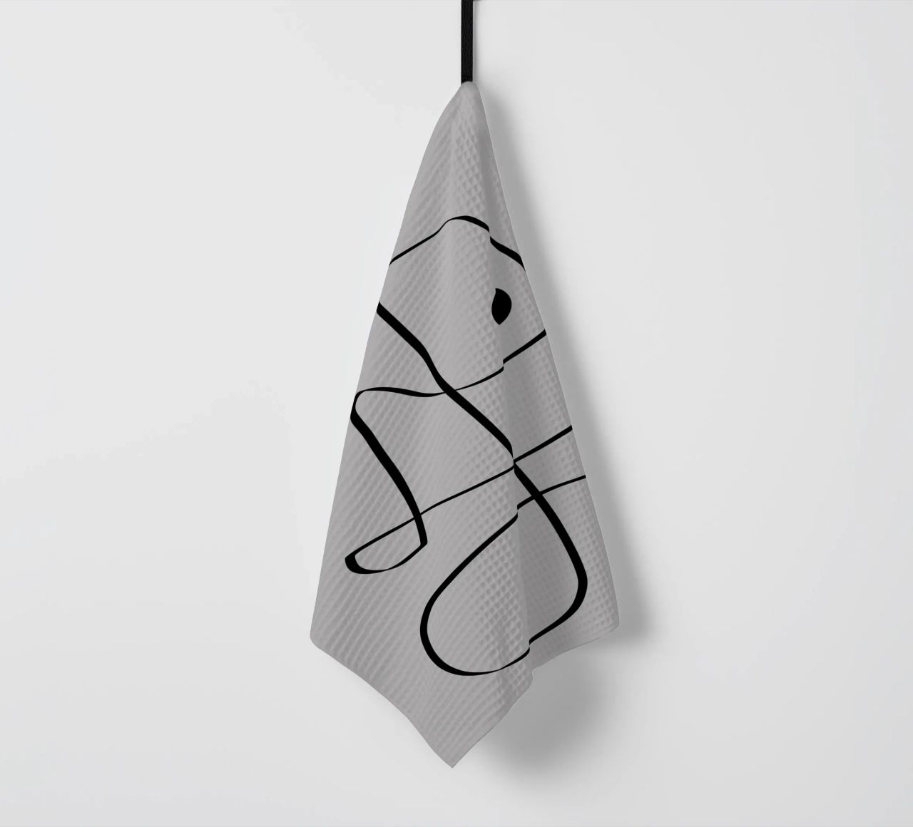 Figure with lines in taupe II canovaccio da cucina da Imaginative