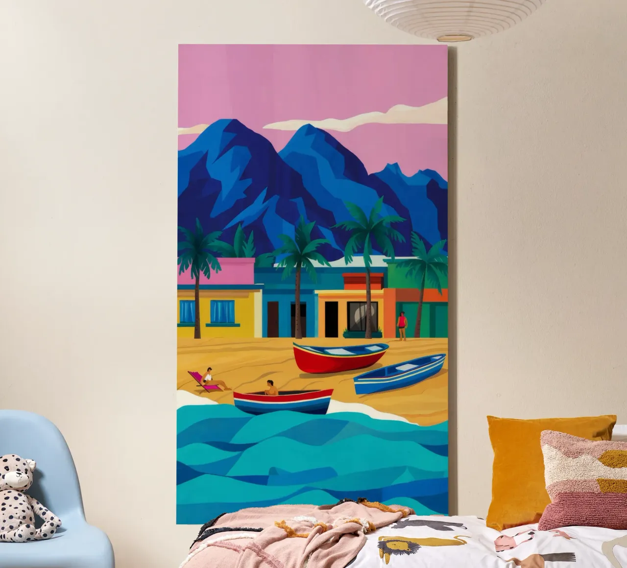 Schemering Kust Eenzaamheid canvas met Baklijst van Jasper Rune