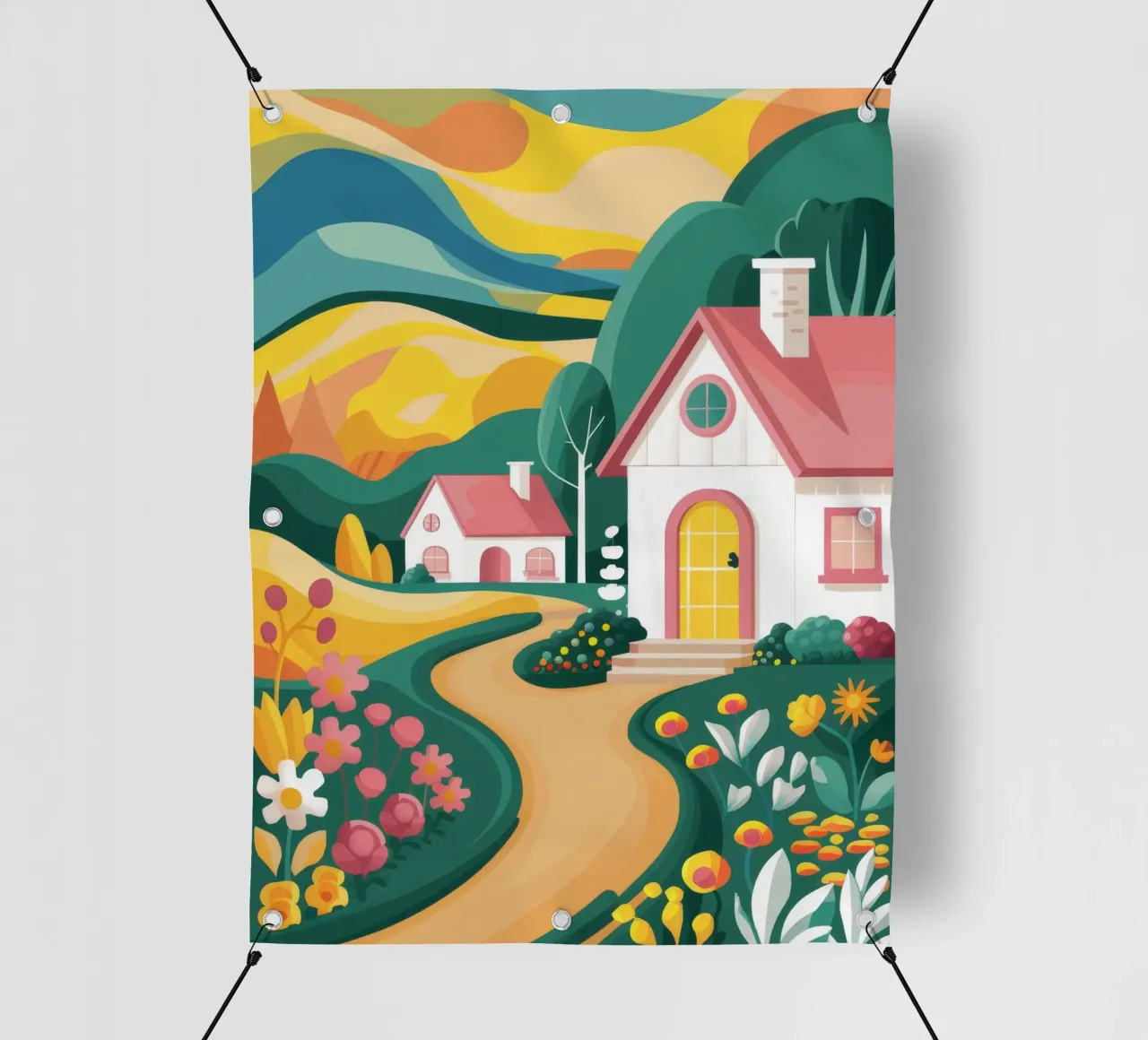 Sentiero dei cottage da sogno telo in pvc da Aurora Muse