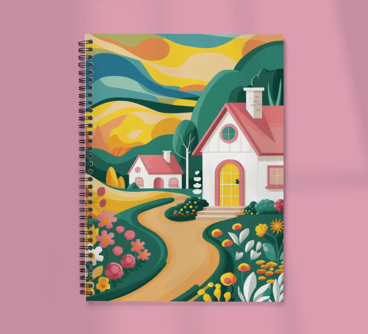 Cottage Path Dream spiral notebook by Aurora Muse