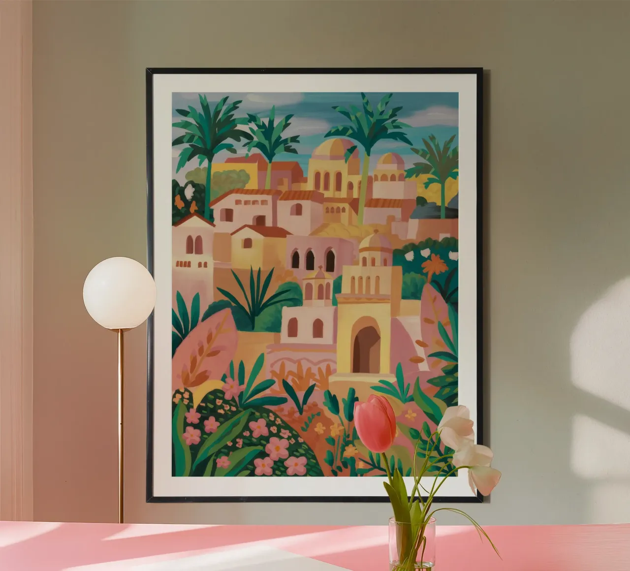 Un lussureggiante villaggio in collina poster da Jasper Rune