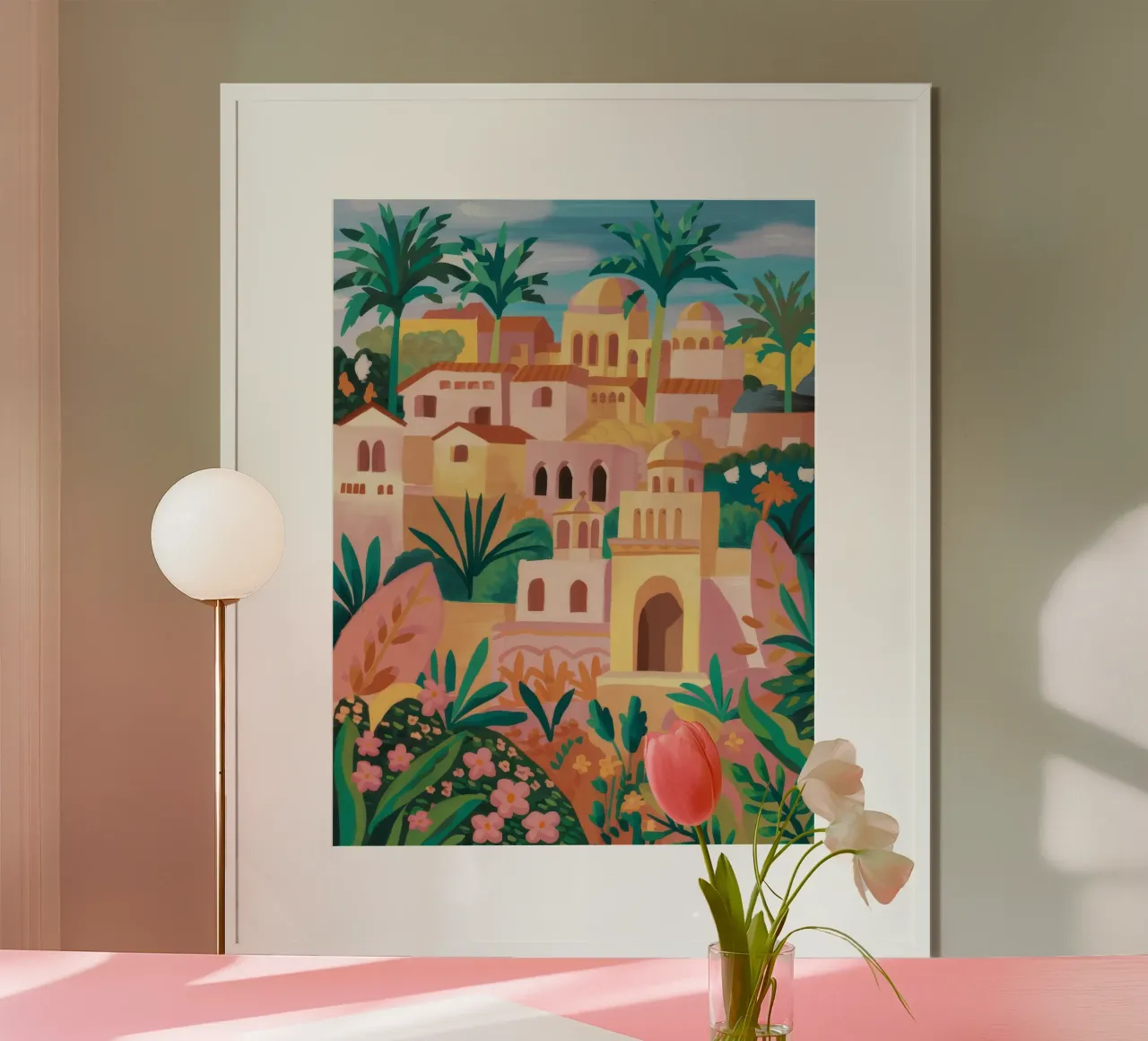 Un lussureggiante villaggio in collina poster da Jasper Rune