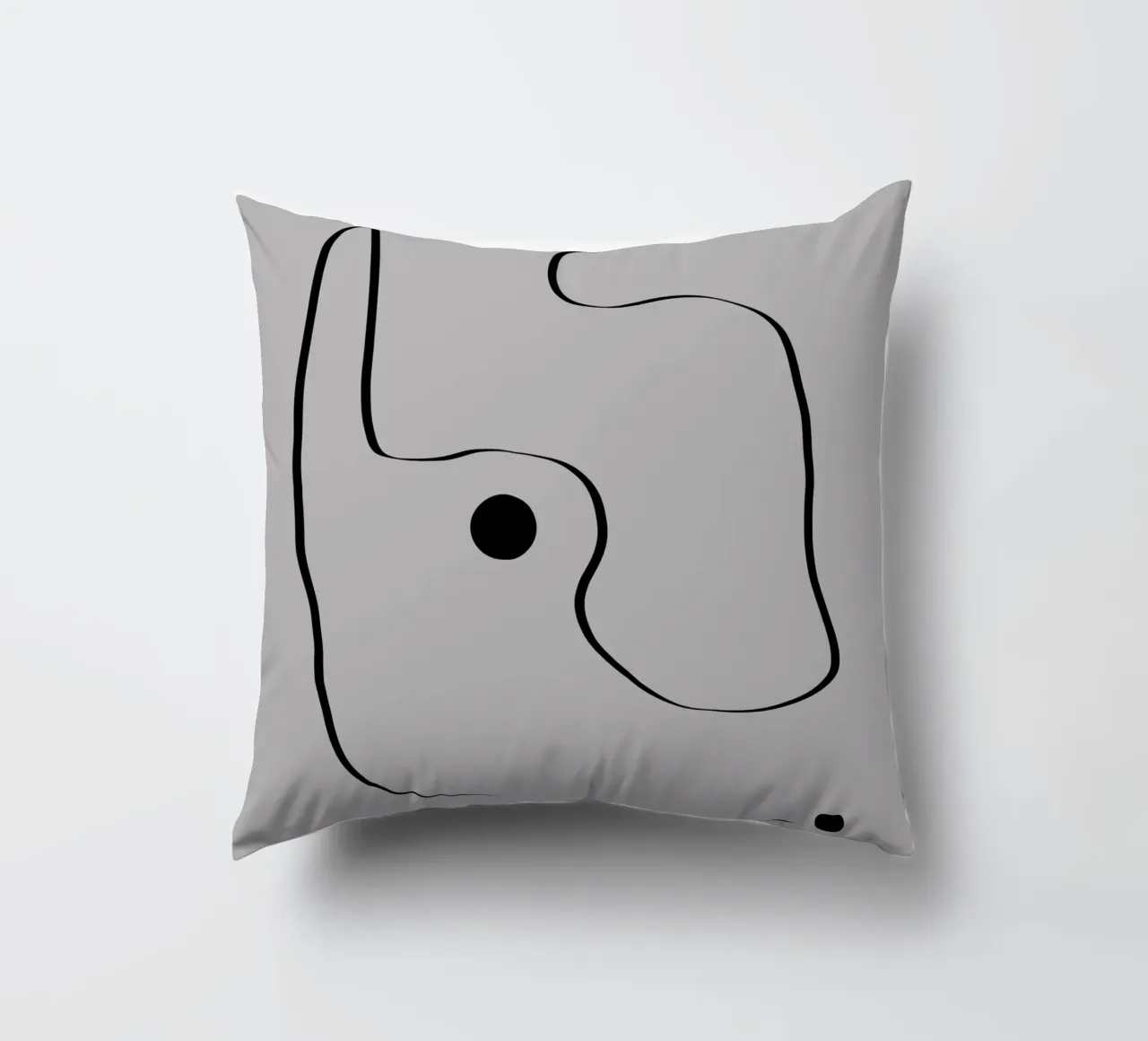 Figure with lines in taupe III cojín de Imaginative