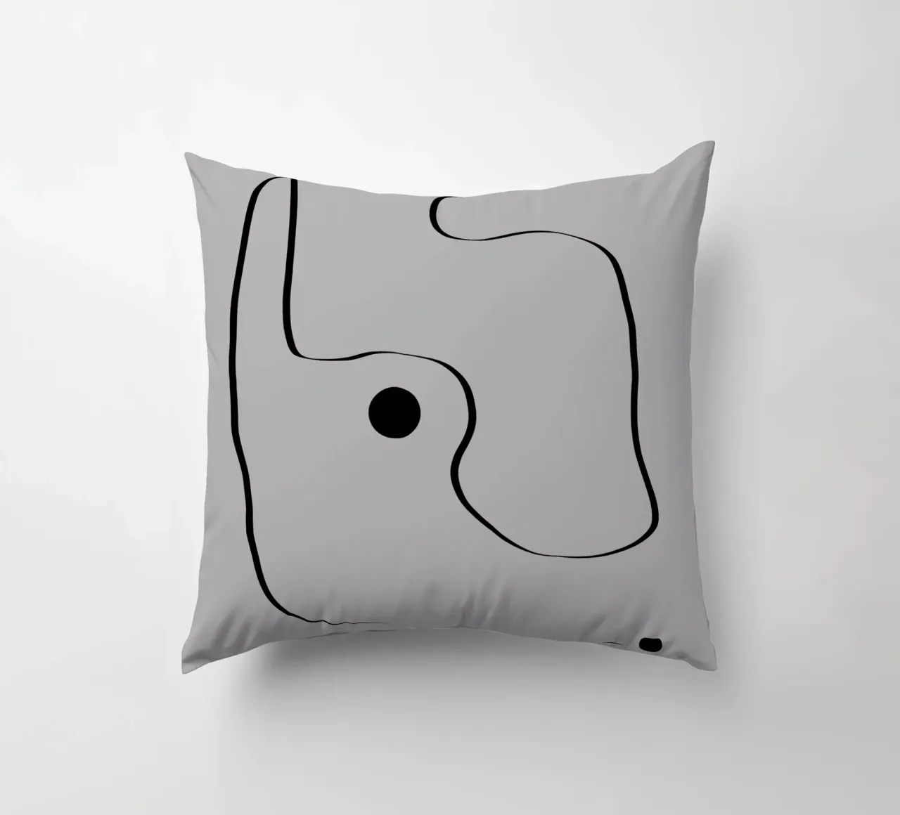 Figure with lines in taupe III cojín de Imaginative