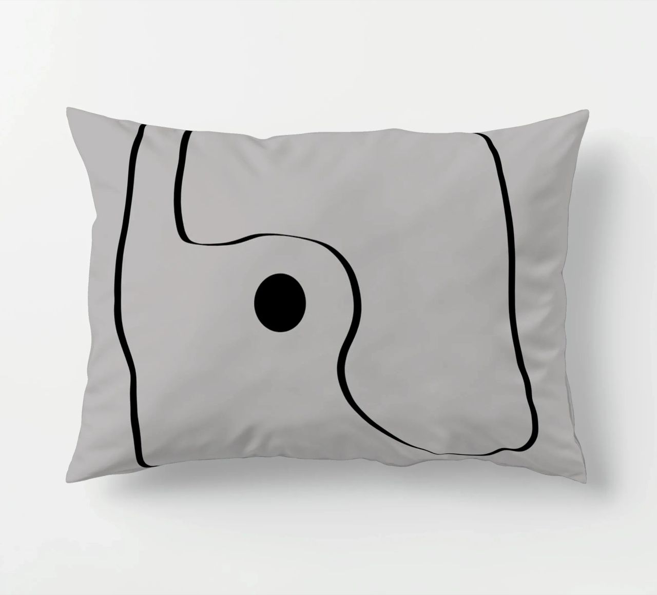 Figure with lines in taupe III cuscino da Imaginative