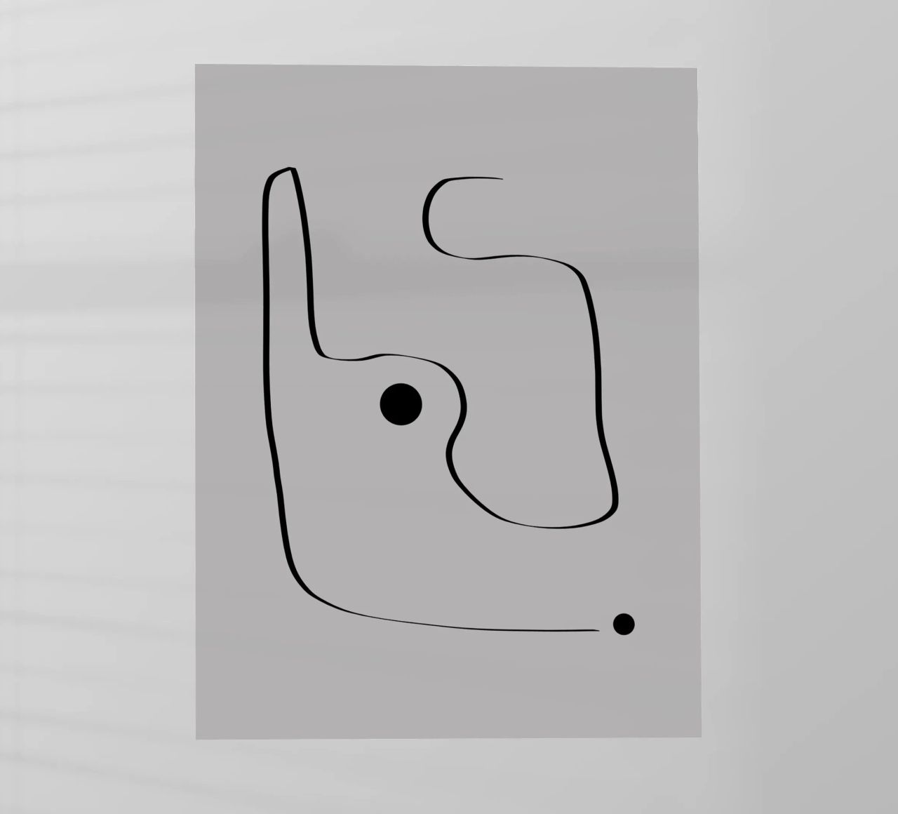Figure with lines in taupe III Backlit Folie von Imaginative