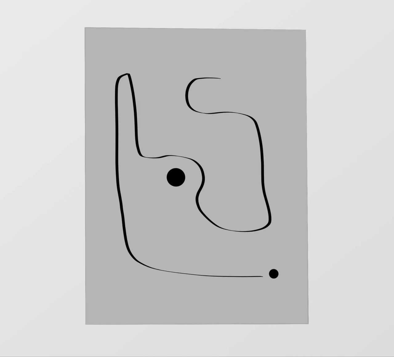Figure with lines in taupe III Backlit Folie von Imaginative