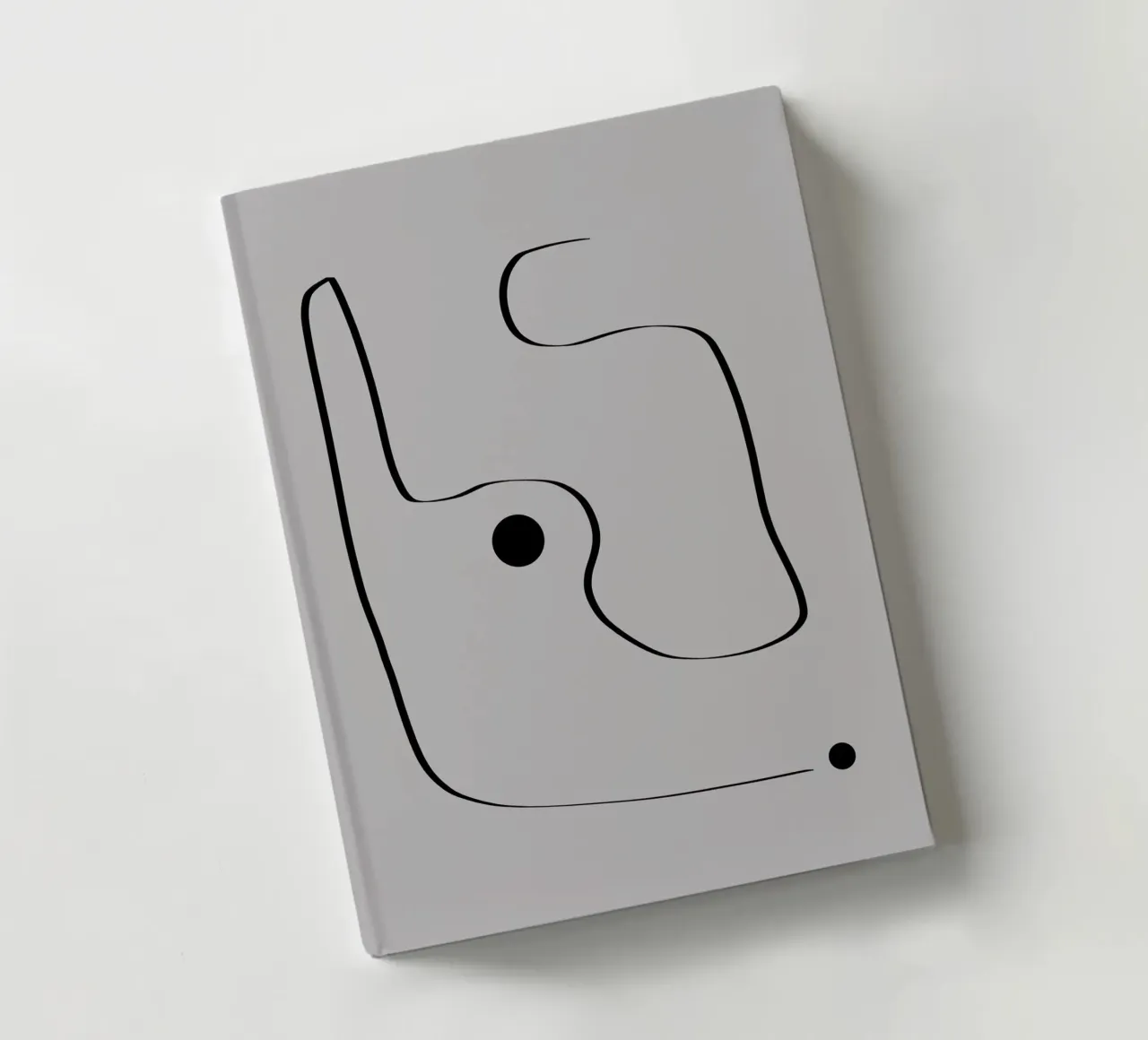 Figure with lines in taupe III Notizbuch von Imaginative