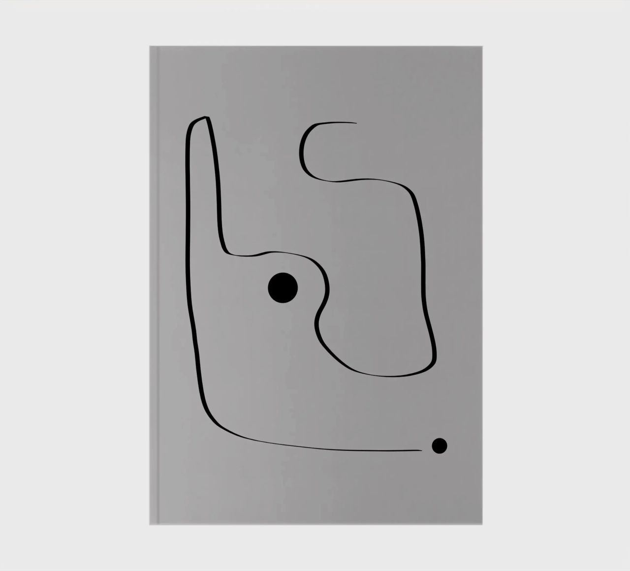 Figure with lines in taupe III notebook by Imaginative