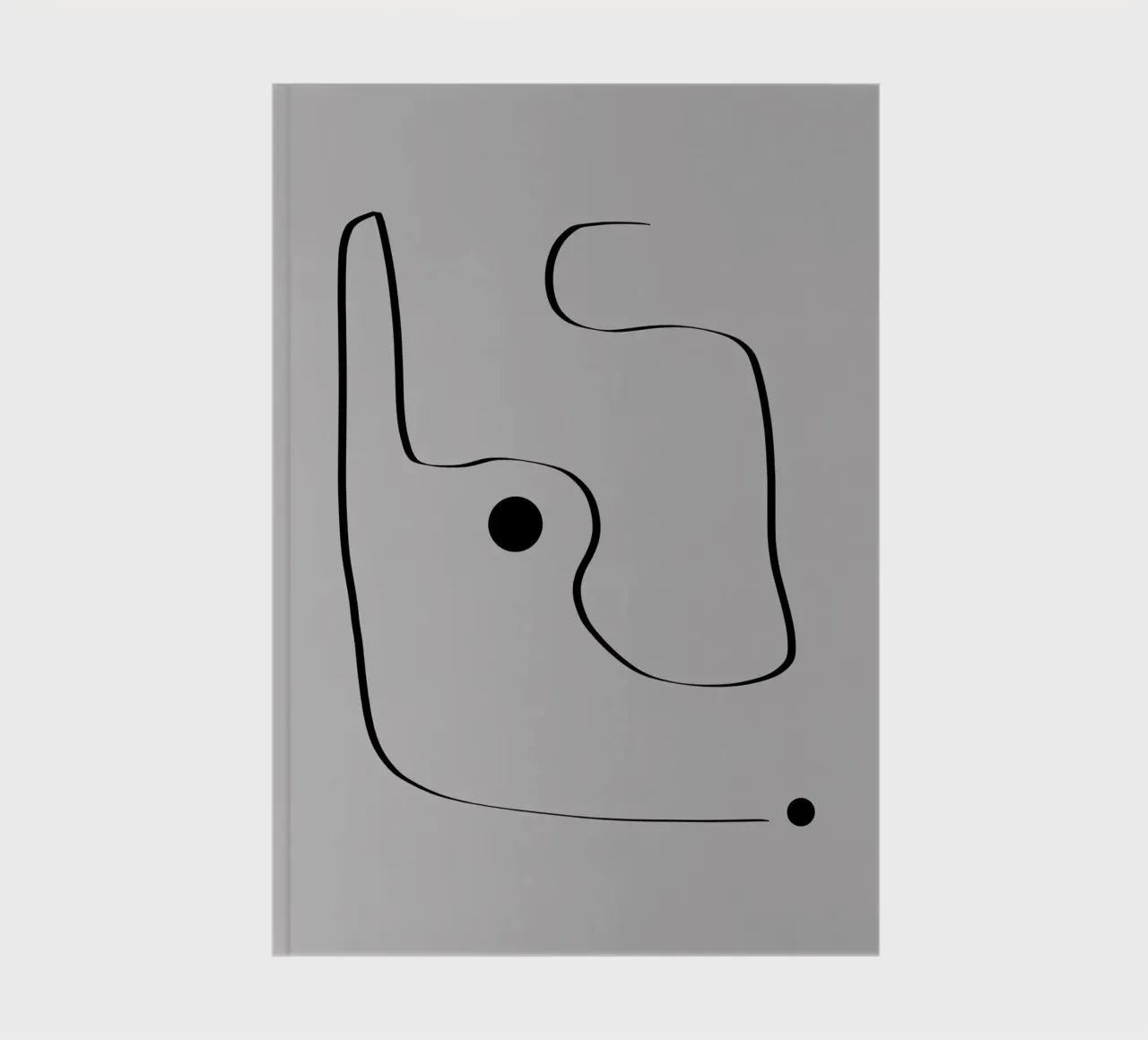 Figure with lines in taupe III Notizbuch von Imaginative