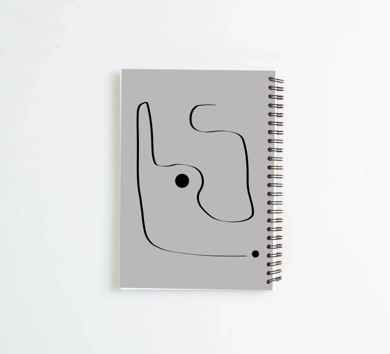 Figure with lines in taupe III diario ad anelli da Imaginative