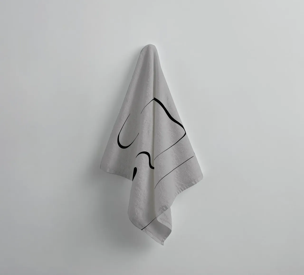 Figure with lines in taupe III serviette de bain de Imaginative