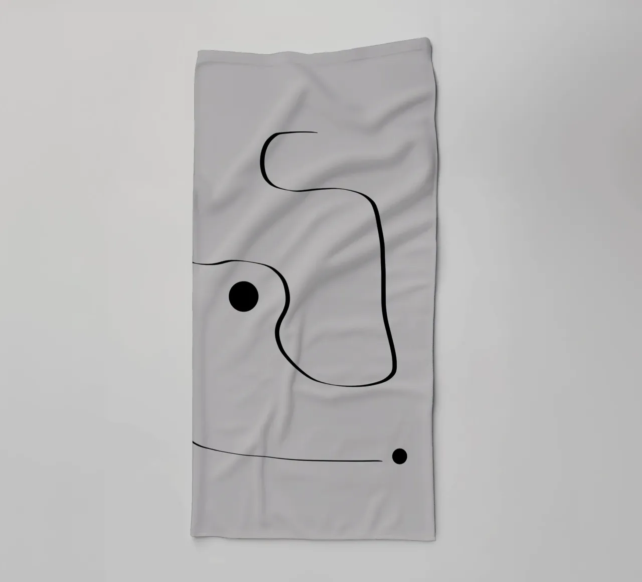 Figure with lines in taupe III serviette de bain de Imaginative