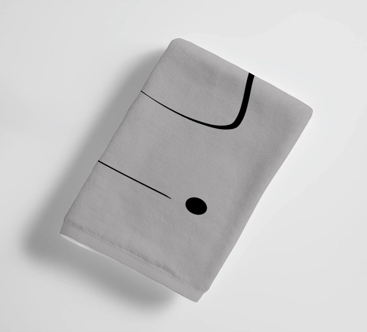 Figure with lines in taupe III Handtuch von Imaginative