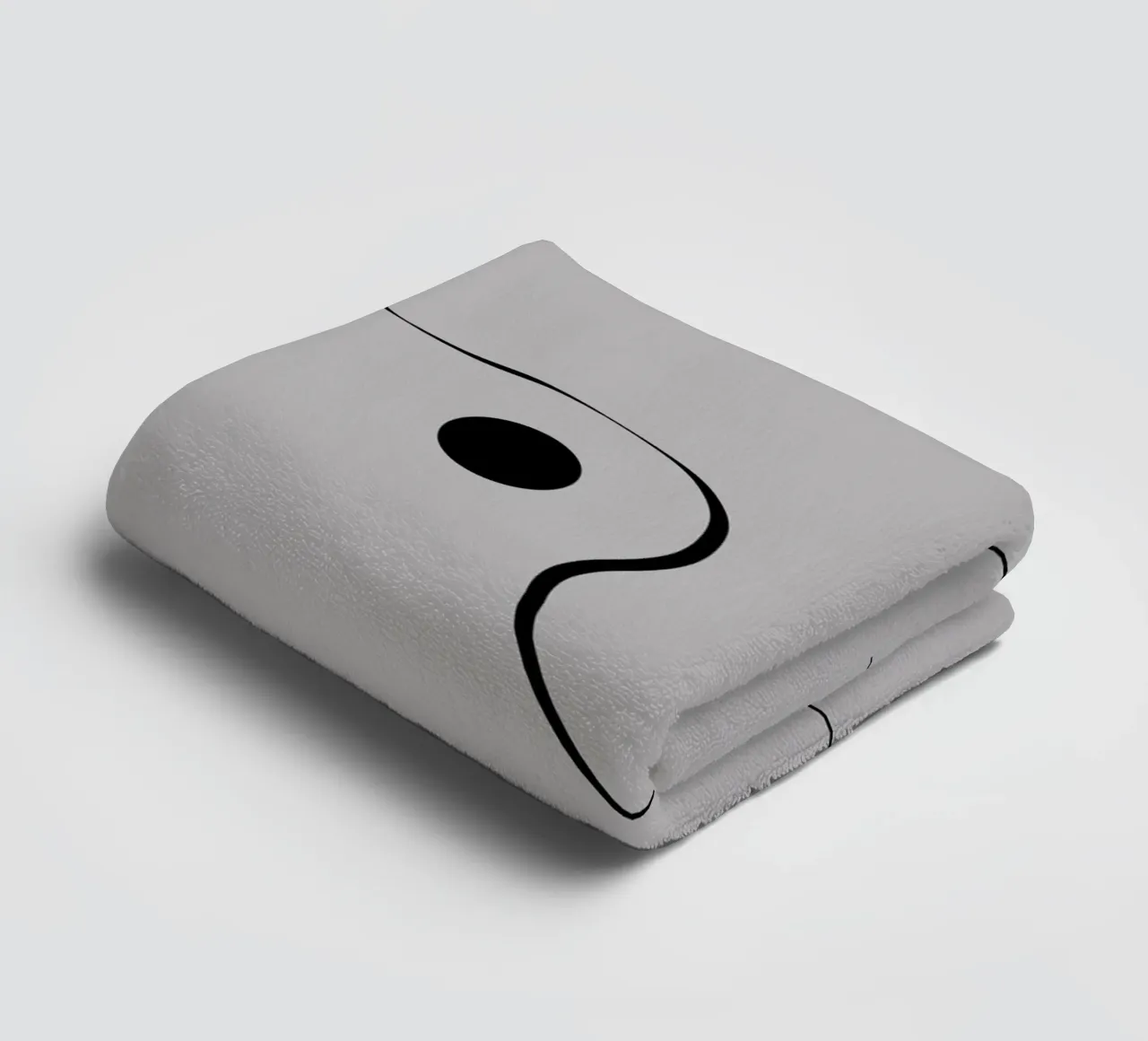 Figure with lines in taupe III serviette de bain de Imaginative