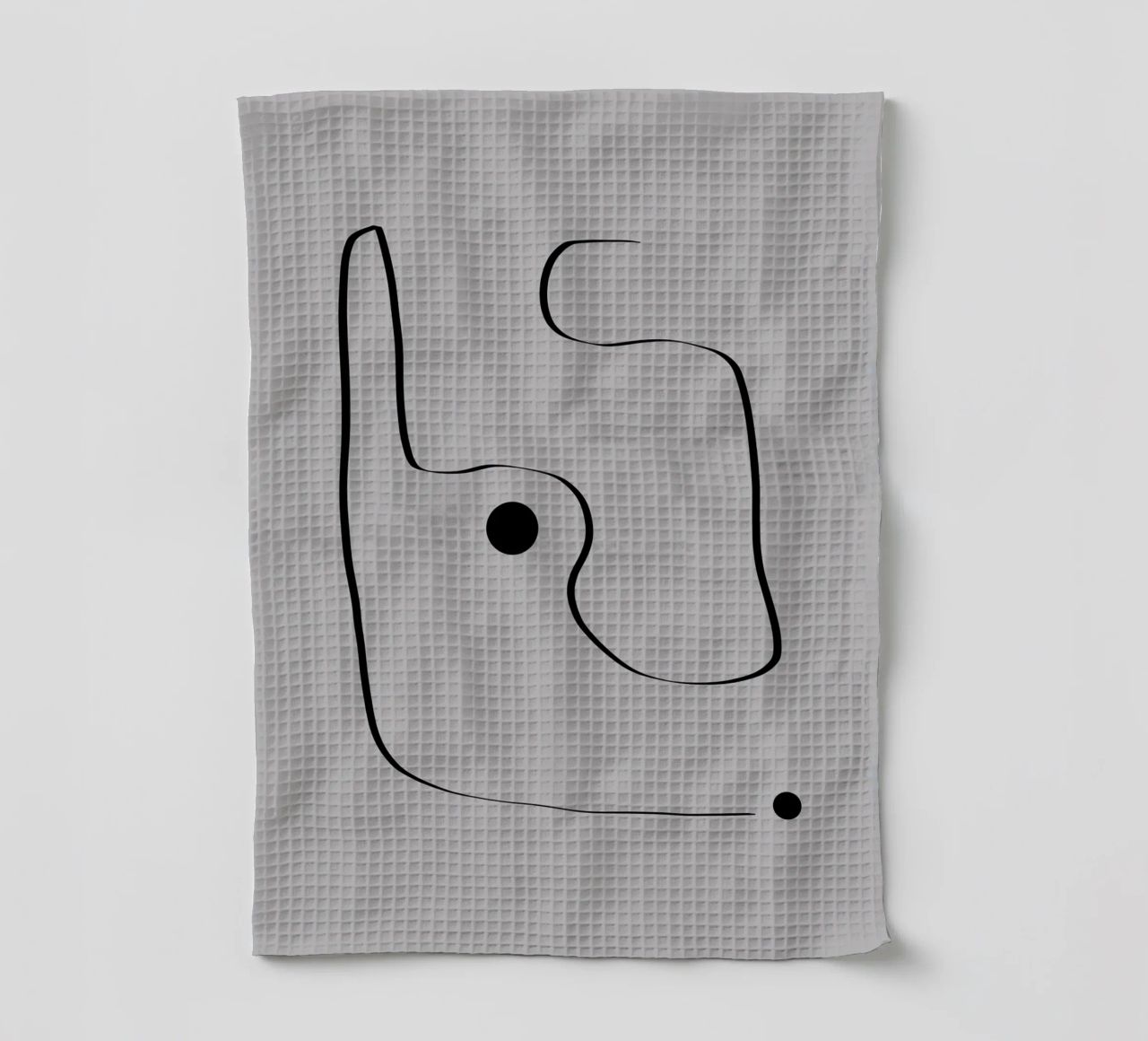 Figure with lines in taupe III Geschirrtuch von Imaginative