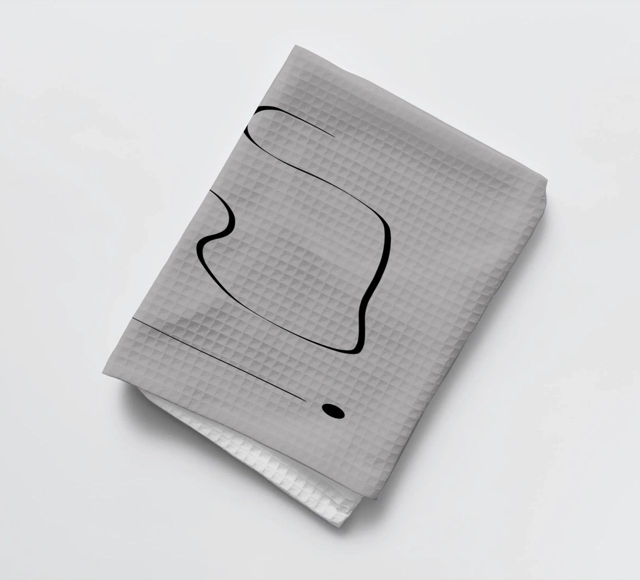 Figure with lines in taupe III Geschirrtuch von Imaginative