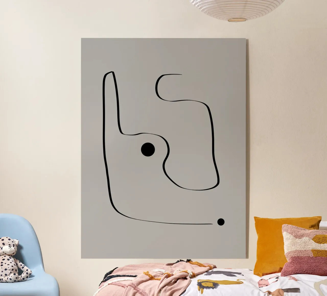 Figure with lines in taupe III plexiglass da Imaginative