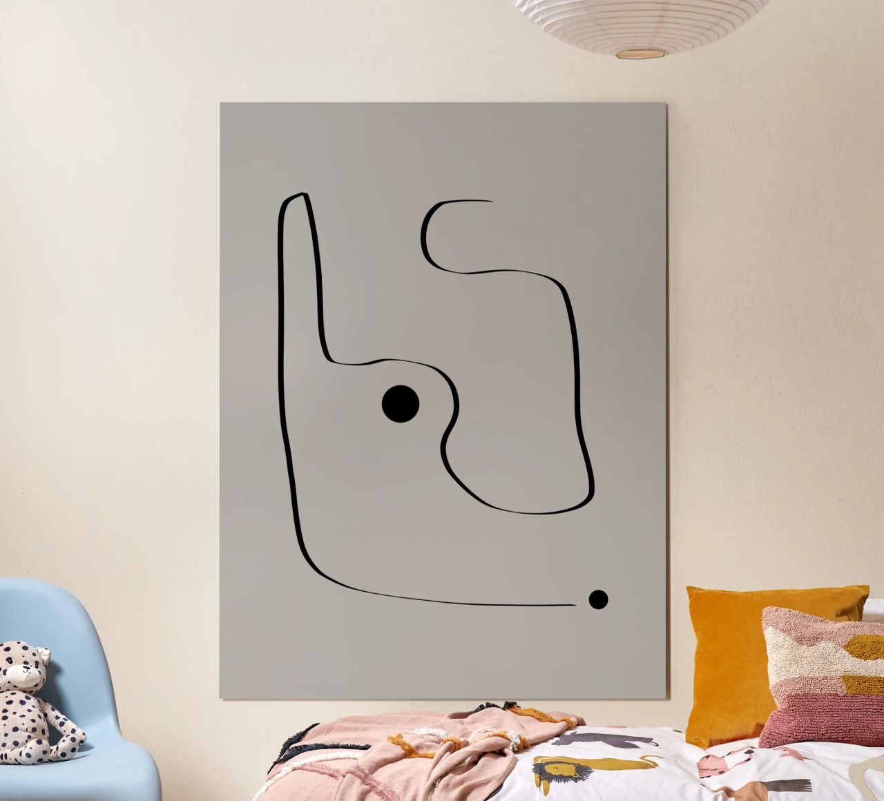 Figure with lines in taupe III Poster von Imaginative
