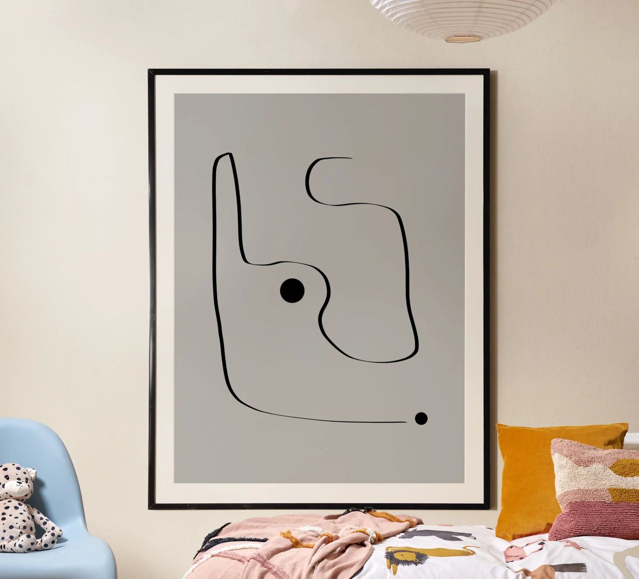 Figure with lines in taupe III Poster von Imaginative