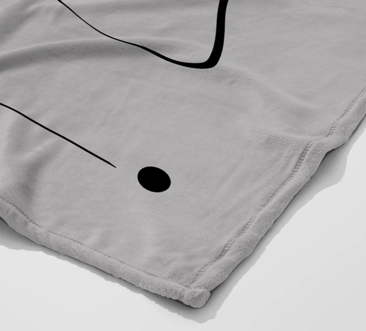 Figure with lines in taupe III Fleecedecke von Imaginative