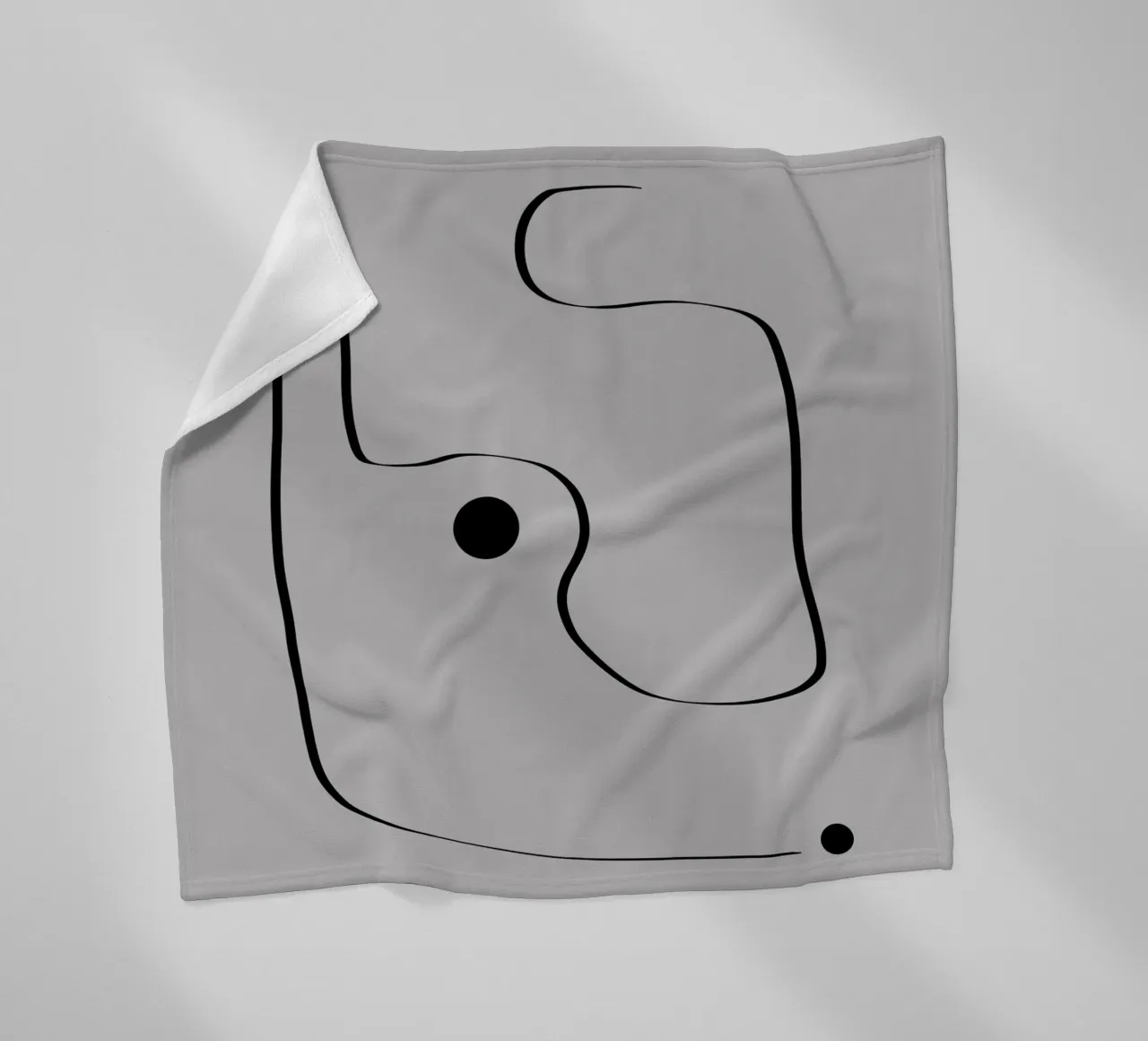 Figure with lines in taupe III fleecedeken van Imaginative