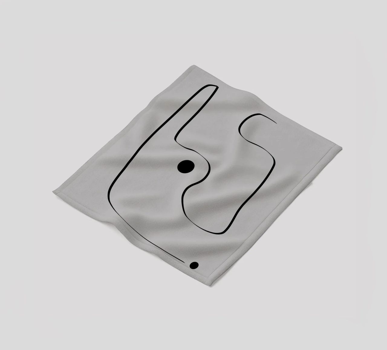 Figure with lines in taupe III Fleecedecke von Imaginative