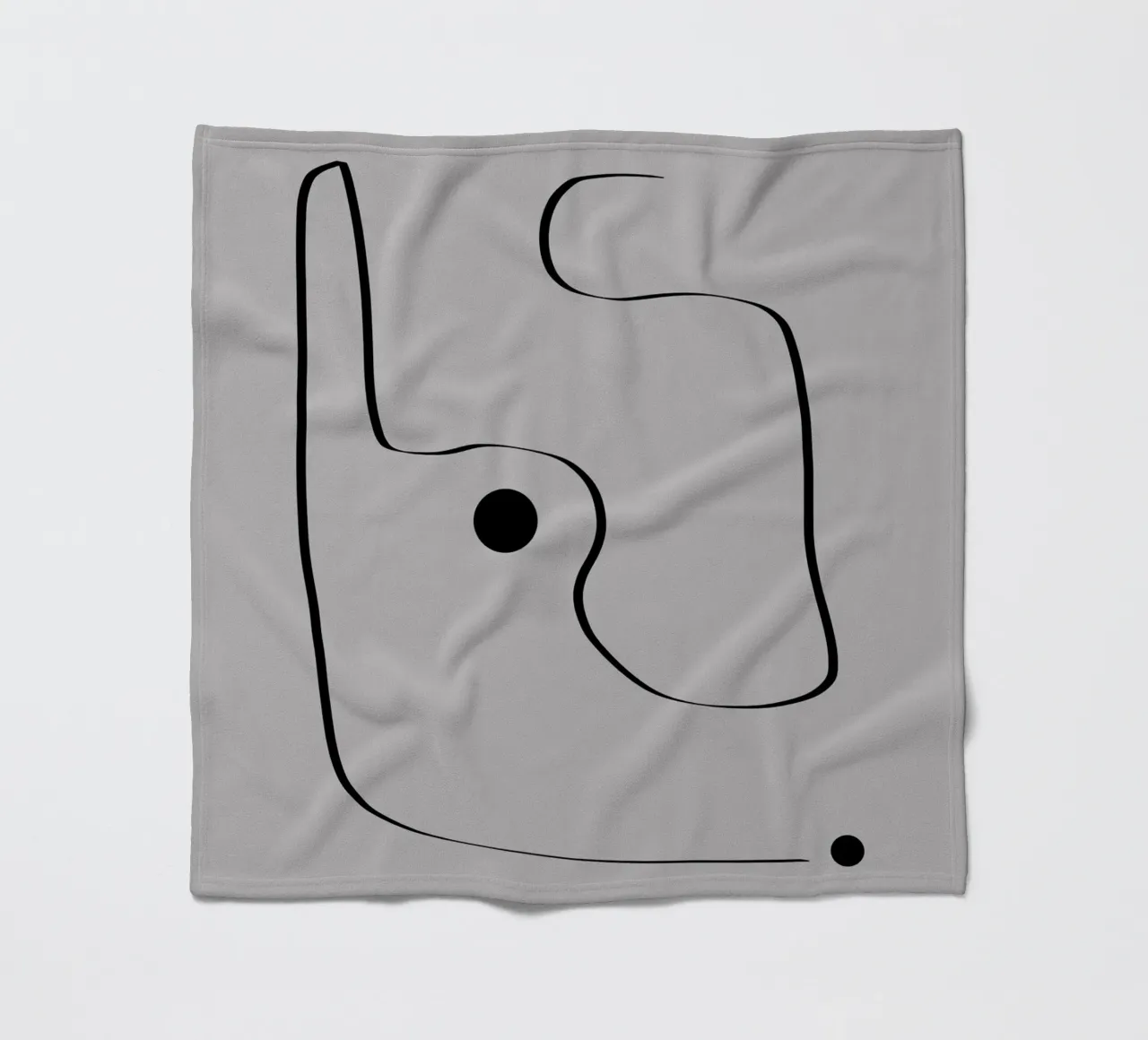 Figure with lines in taupe III fleecedeken van Imaginative