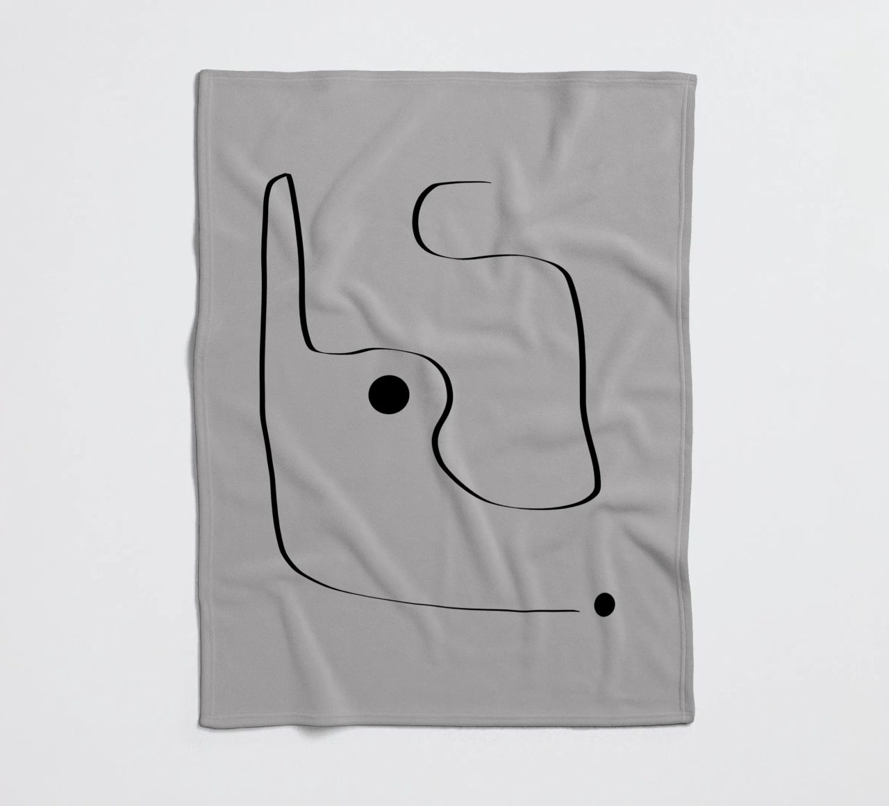 Figure with lines in taupe III Fleecedecke von Imaginative
