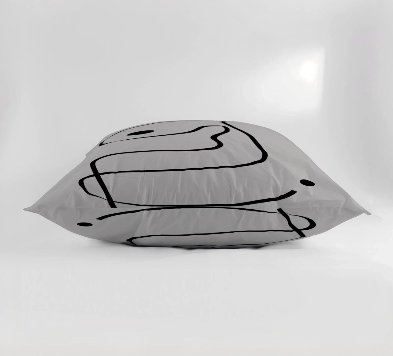 Figure with lines in taupe IV cuscino da Imaginative