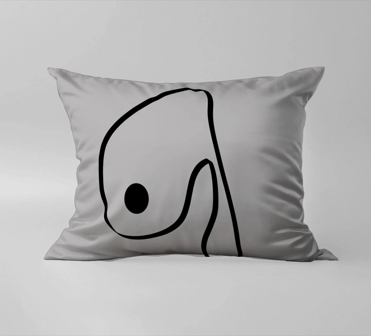 Figure with lines in taupe IV cuscino da Imaginative