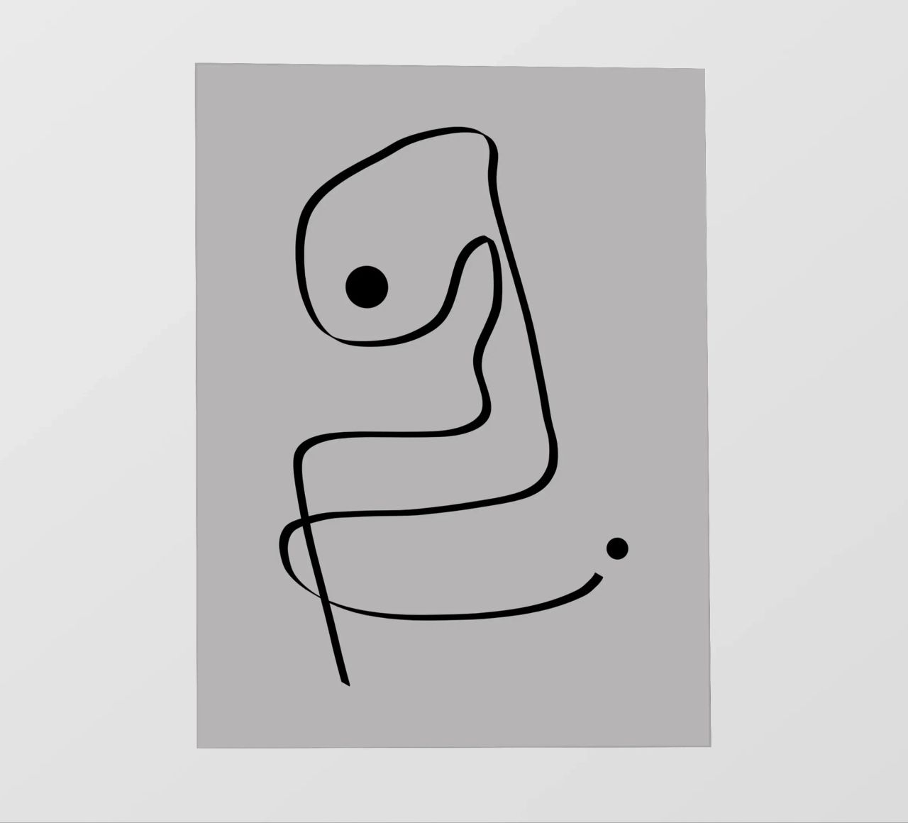 Figure with lines in taupe IV PVC Plane von Imaginative