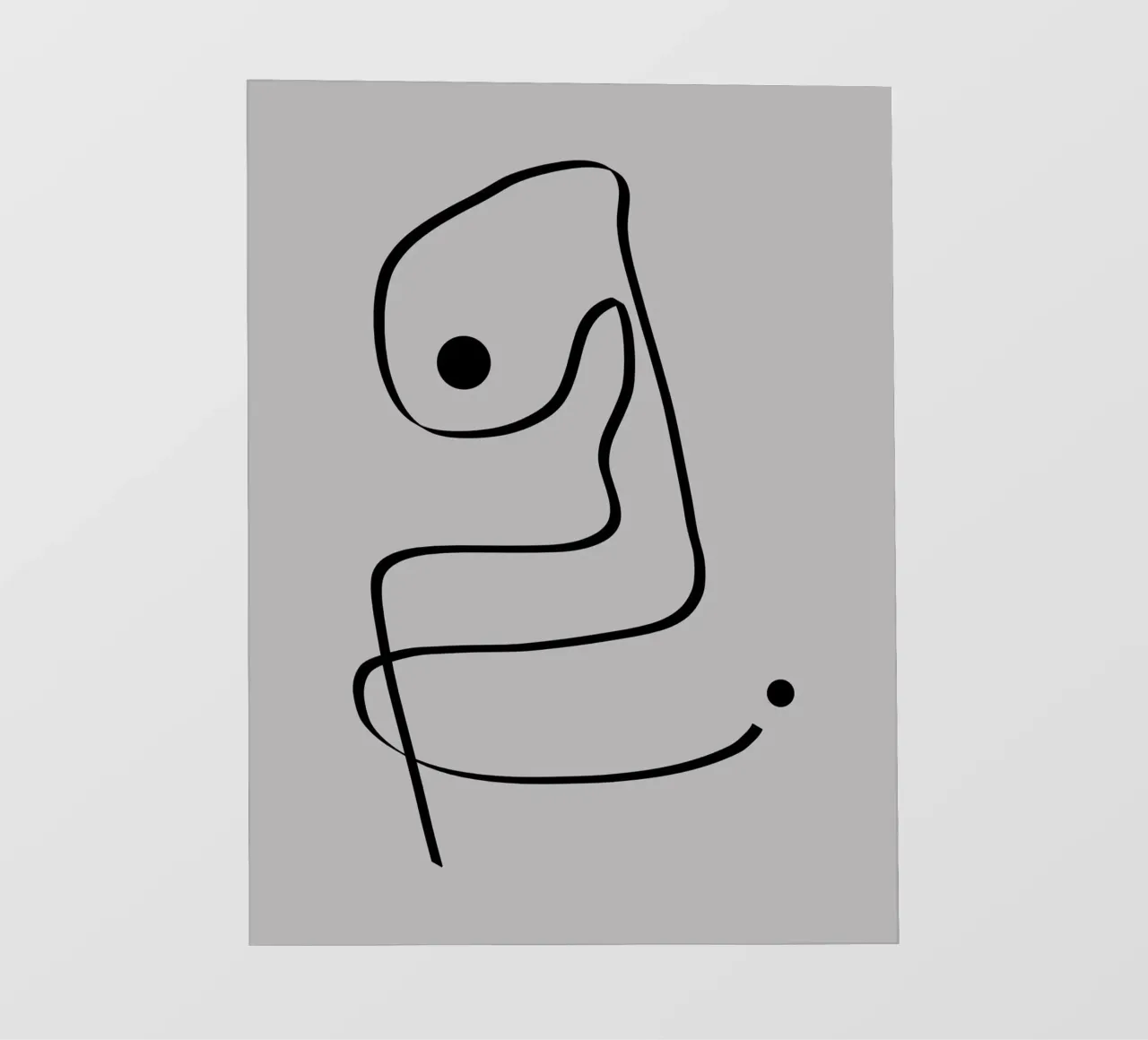 Figure with lines in taupe IV PVC Plane von Imaginative