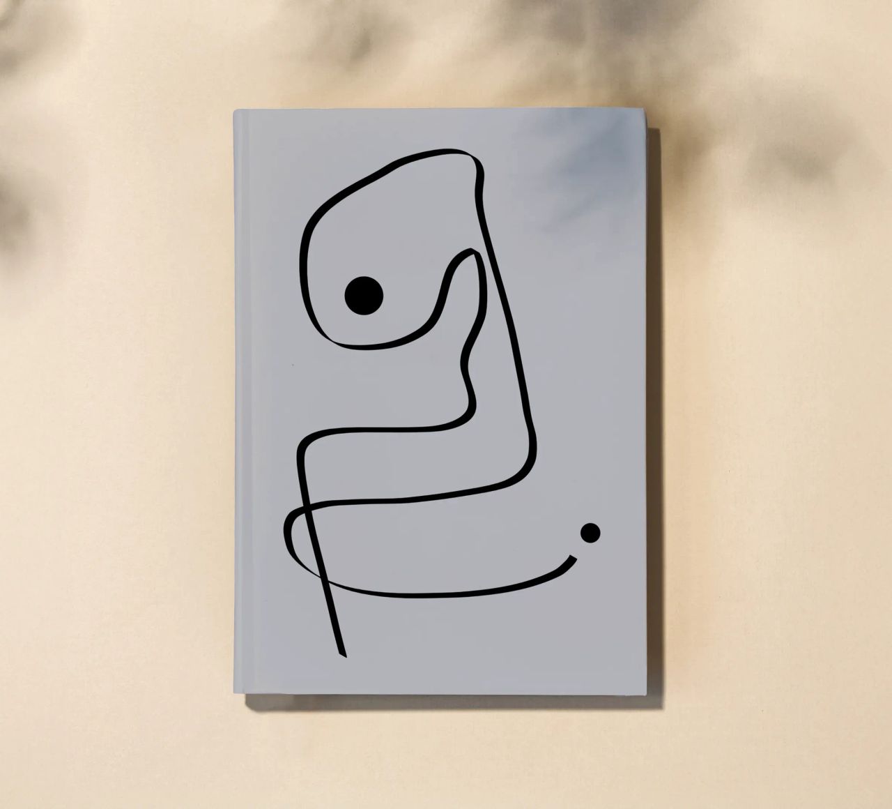 Figure with lines in taupe IV notebook by Imaginative
