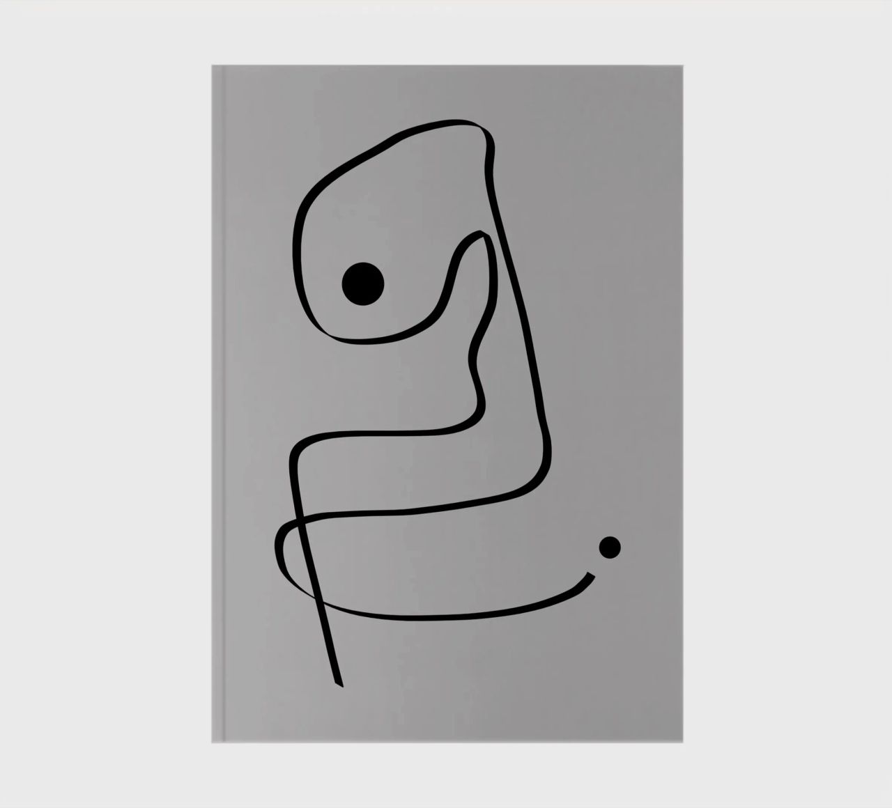 Figure with lines in taupe IV notebook by Imaginative