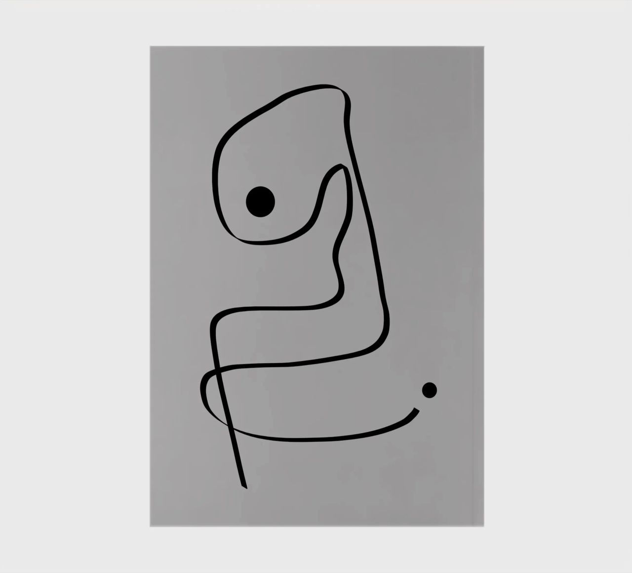 Figure with lines in taupe IV notebook by Imaginative