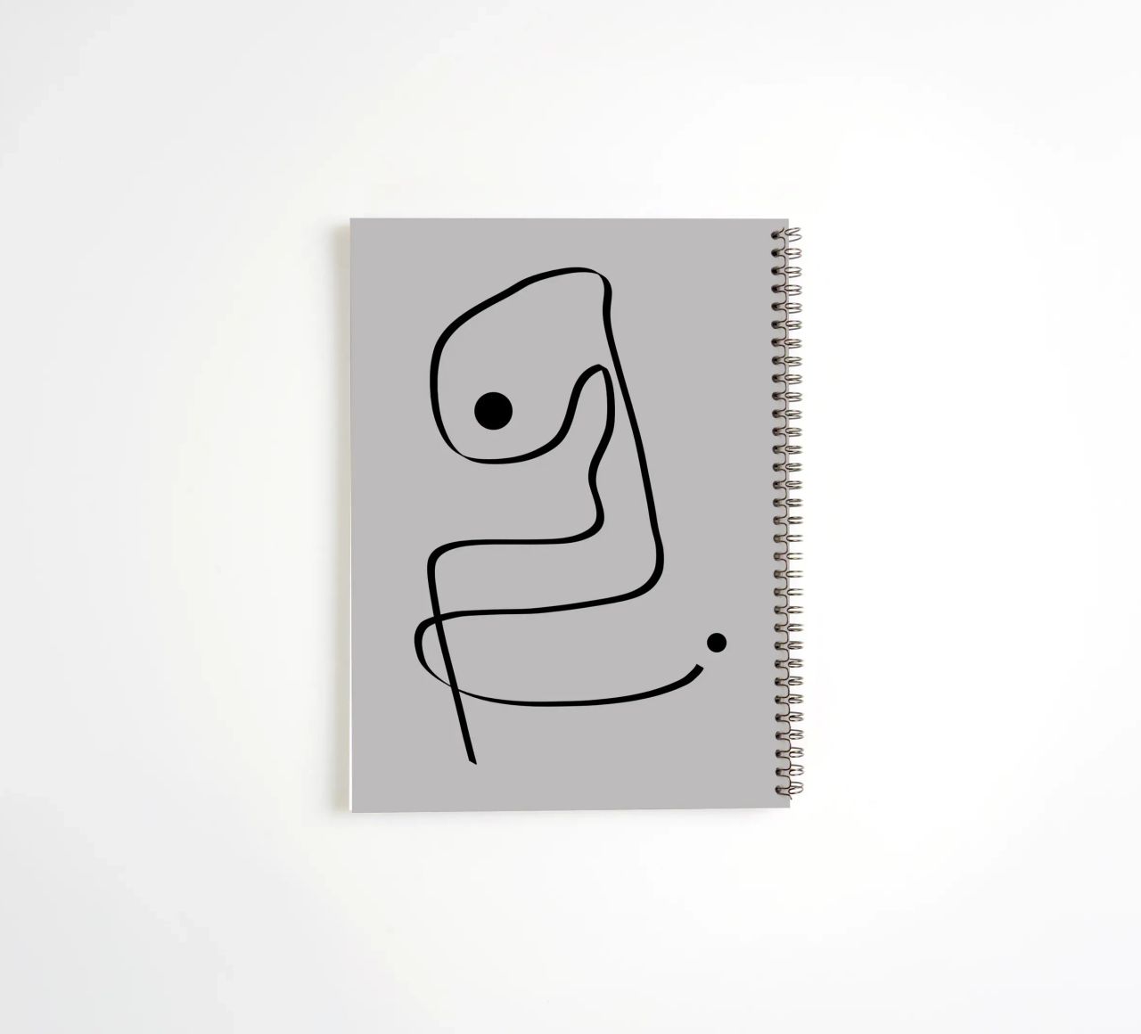 Figure with lines in taupe IV Ringbuch von Imaginative