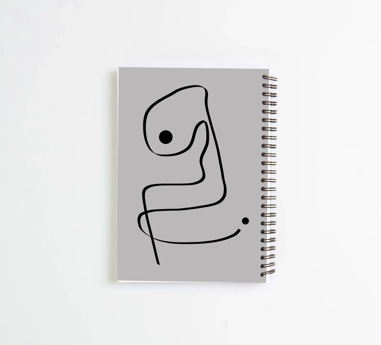 Figure with lines in taupe IV Ringbuch von Imaginative