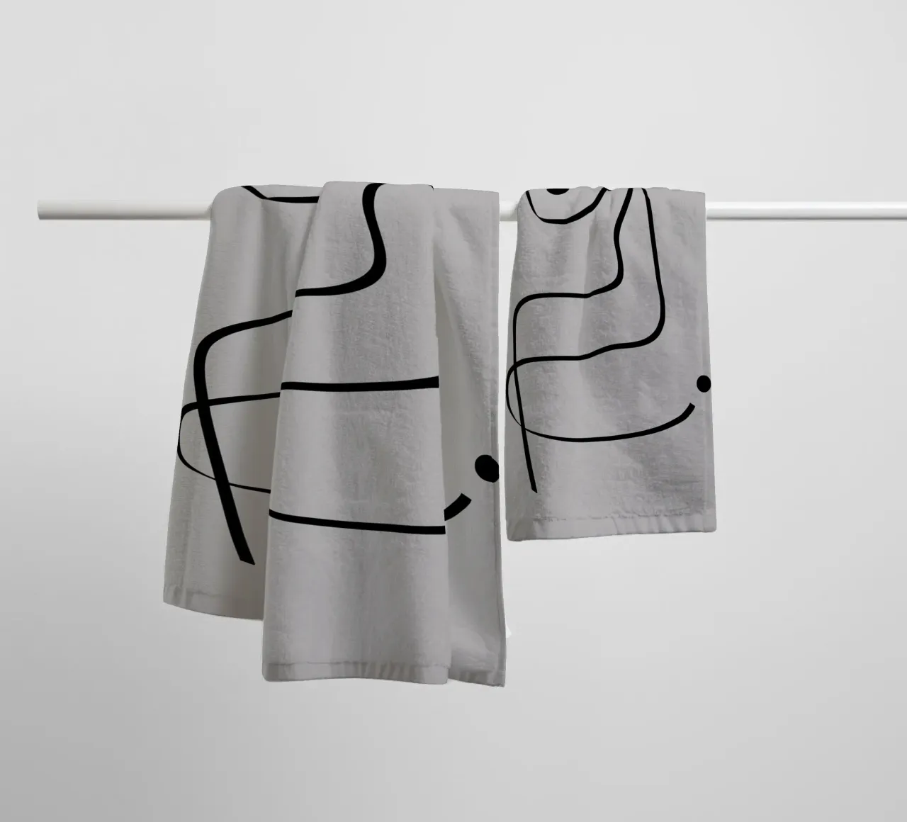 Figure with lines in taupe IV toalla de baño de Imaginative