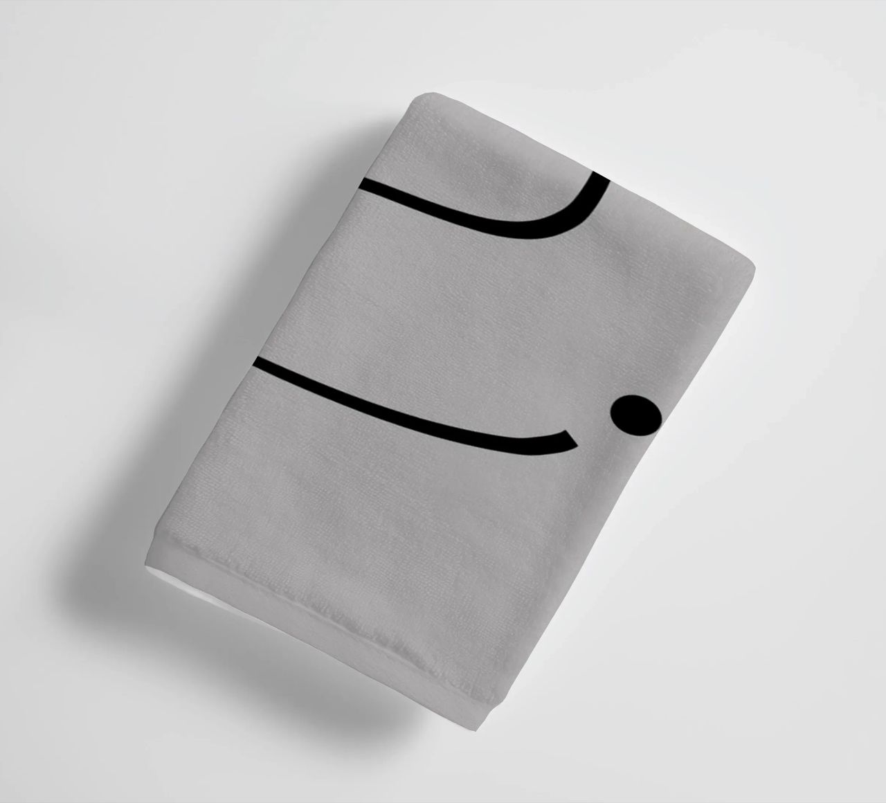 Figure with lines in taupe IV Handtuch von Imaginative