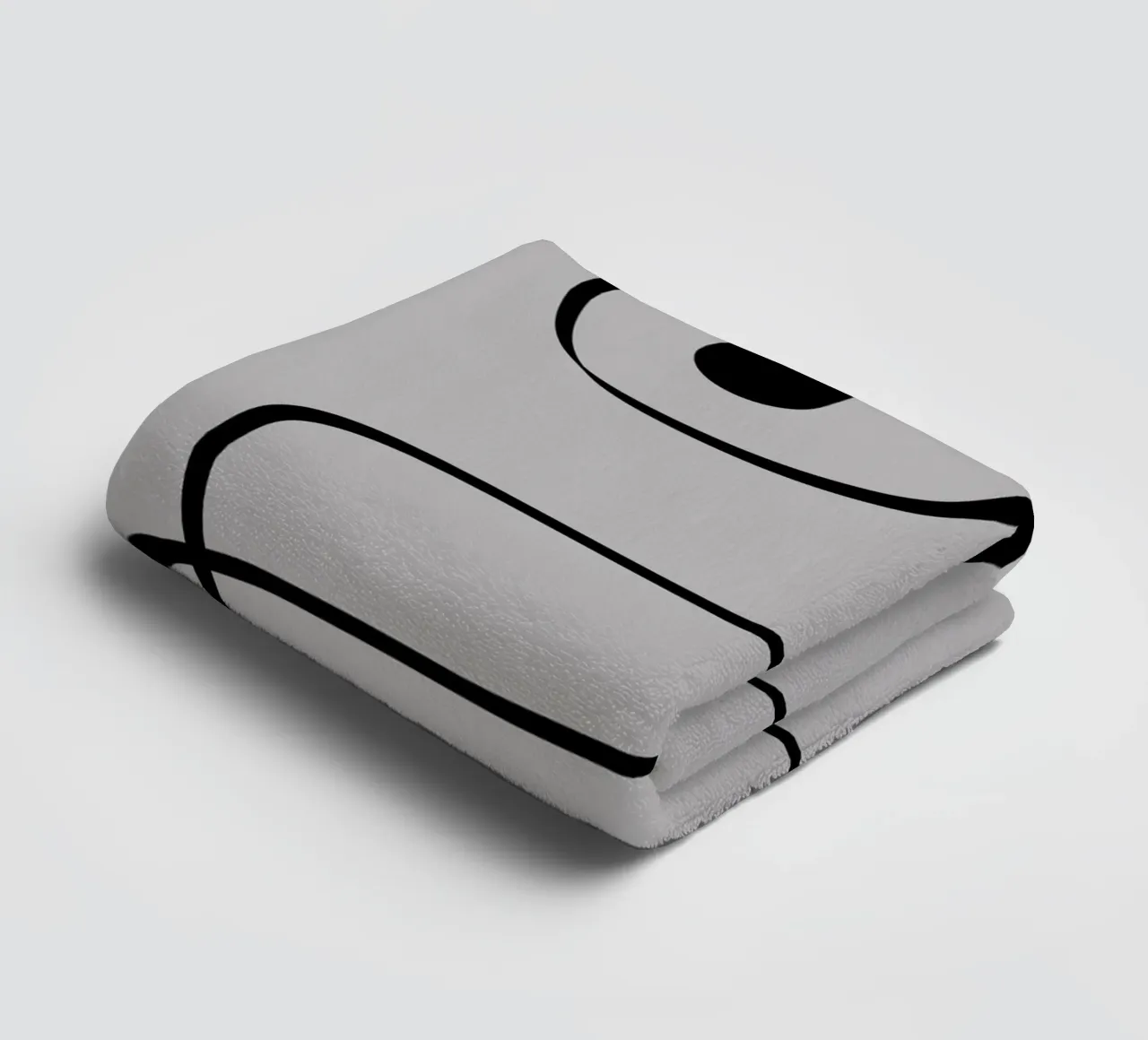 Figure with lines in taupe IV towel by Imaginative