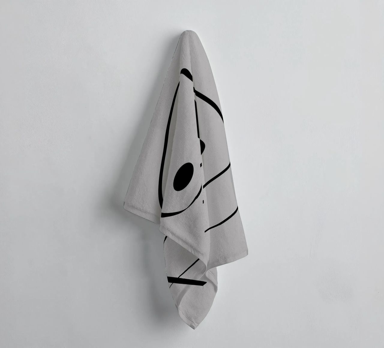 Figure with lines in taupe IV Handtuch von Imaginative
